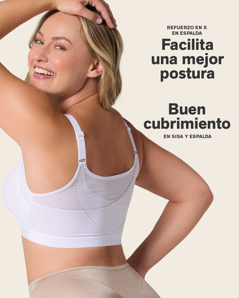Brasier facilitador de postura con copas en espuma multibenefit#color_000-blanco