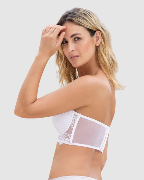 Brasier tipo bustier de realce suave#color_000-blanco