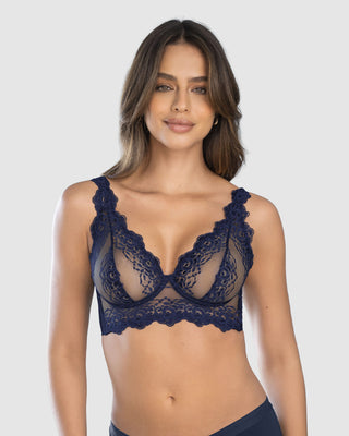 Brasier tipo bralette en encaje y transparencias#color_b55-azul-oscuro