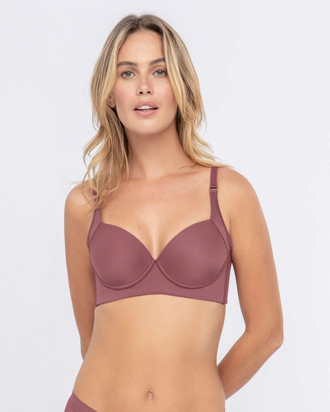 Brasier de realce suave y cubrimiento alto en sisa y espalda cover bra#color_349-vino-claro