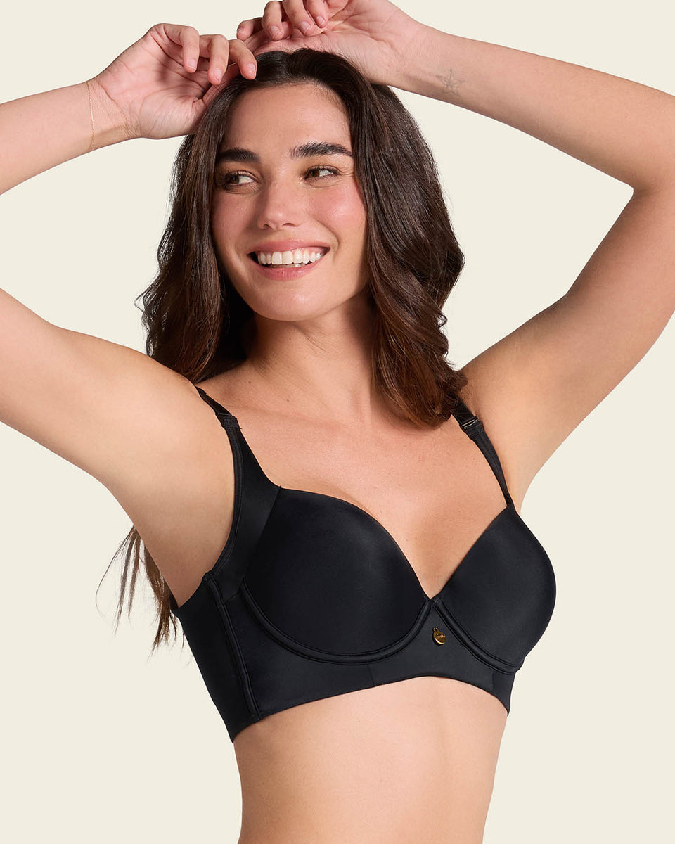 Brasier de cubrimiento alto en sisa y espalda Cover Bra