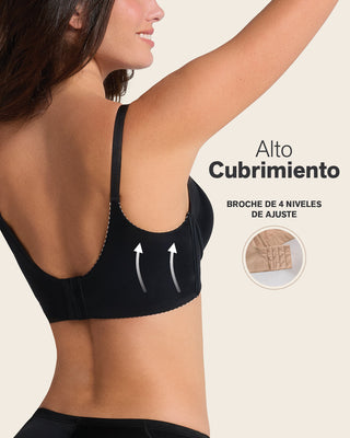 Brasier de cubrimiento alto en sisa y espalda Cover Bra#color_700-negro