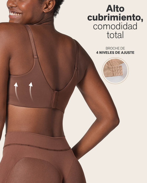 Brasier de realce suave y cubrimiento alto en sisa y espalda cover bra#color_875-cafe-oscuro