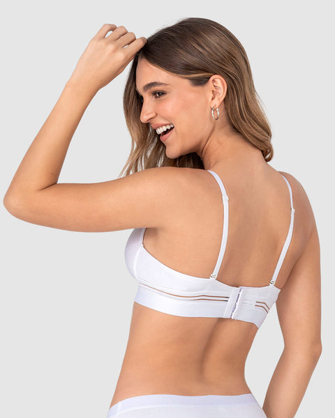 Brasier triangular de realce suave con escote profundo#color_000-blanco