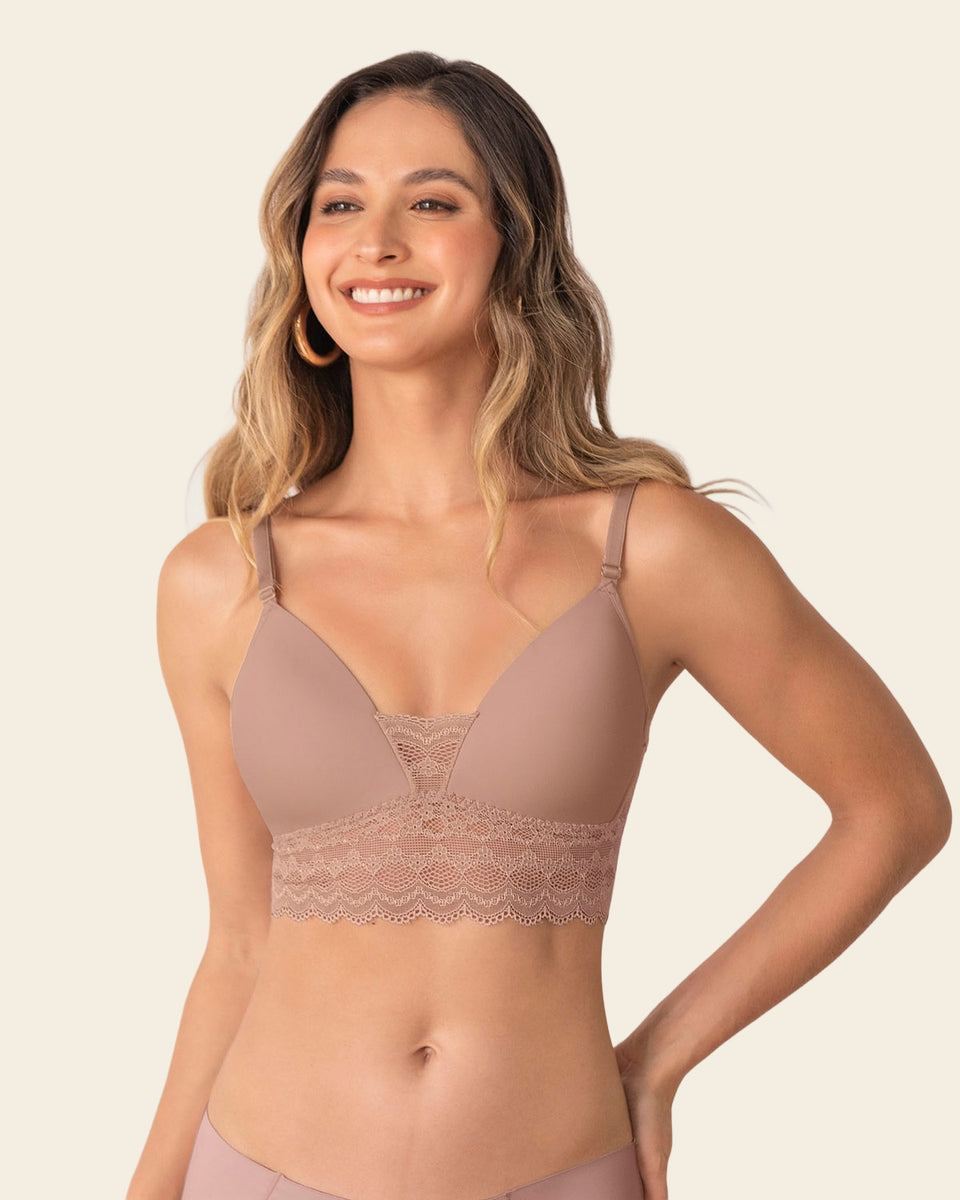 Bralette ultracómodo con delicados toques de encaje