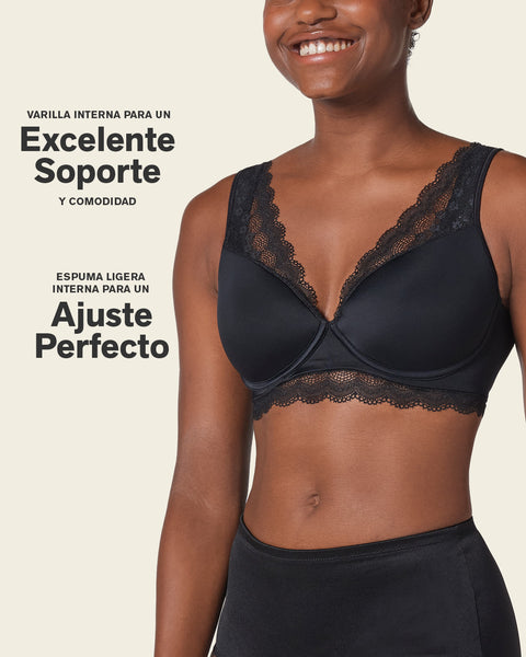 Paquete x2 brasieres de gran cubrimiento: deep coverage bra#color_700-negro