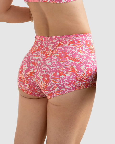 Panty tipo bóxer de ajuste perfecto#color_a46-rosado-estampado-flores