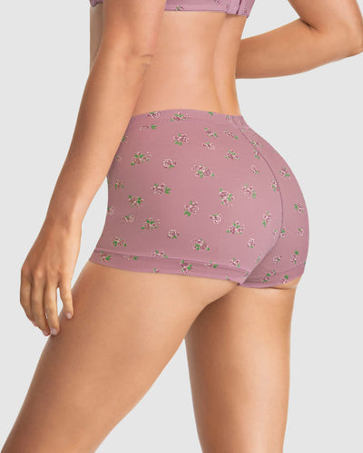 Panty tipo bóxer de ajuste perfecto#color_a49-estampado-flores