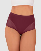 Panty clásico invisible con tul#color_220-vinotinto
