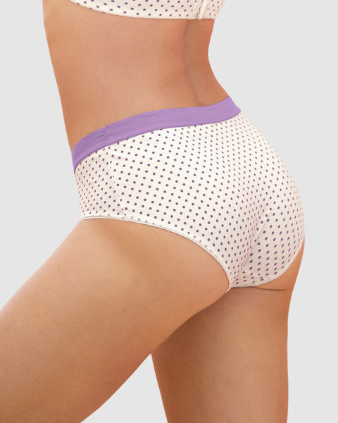 Hípster cómodo y suave de buen cubrimiento#color_b77-estampado-puntos-lila