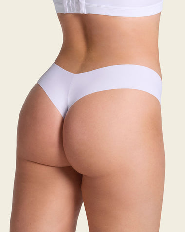 Panty brasilera invisible ultraplano sin elásticos y de pocas costuras#color_000-blanco