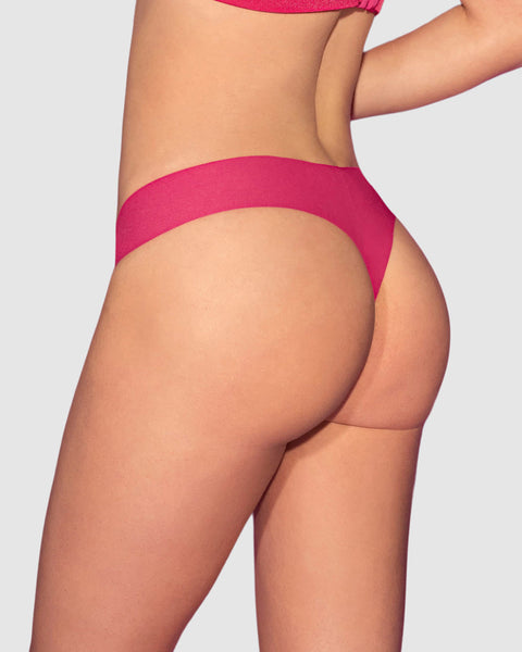 Panty brasilera invisible ultraplano sin elásticos y de pocas costuras#color_311-fucsia