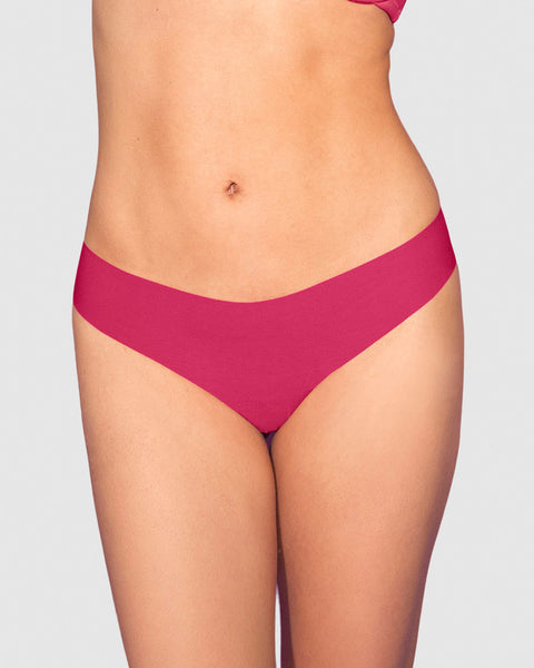 Panty brasilera invisible ultraplano sin elásticos y de pocas costuras#color_311-fucsia