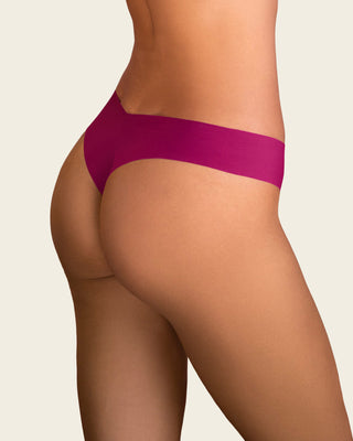 Panty brasilera invisible ultraplano sin elásticos y de pocas costuras#color_426-uva