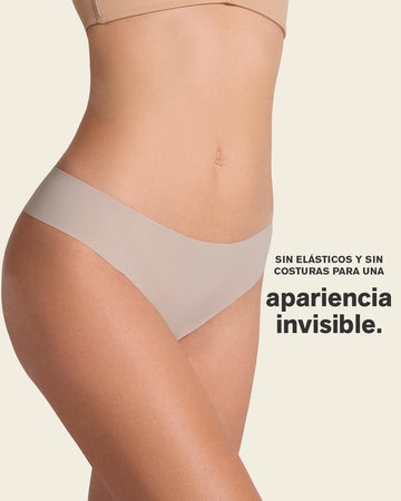 Panty brasilera invisible ultraplano sin elásticos y de pocas costuras#color_802-cafe-claro