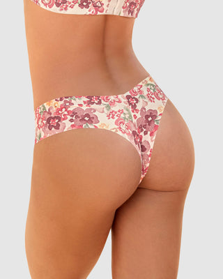 Panty brasilera invisible ultraplano sin elásticos y de pocas costuras#color_b91-estampado-flores