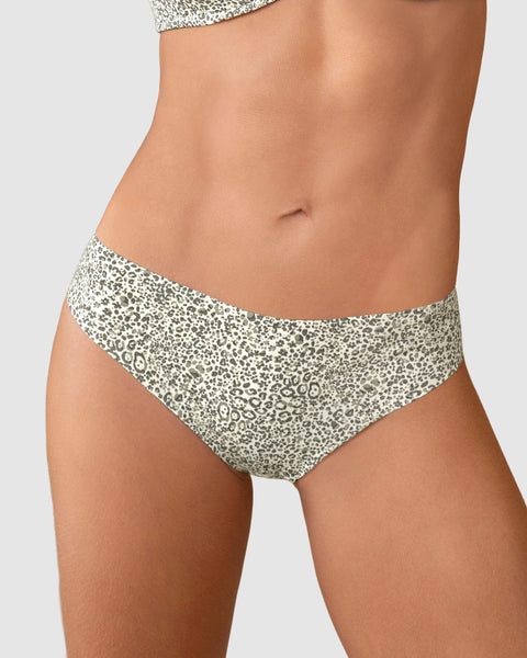 Panty brasilera invisible ultraplano sin elásticos y de pocas costuras#color_b95-estampado-verde