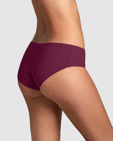 Panty hipster invisible ultraplano sin elásticos y de pocas costuras#color_927-vino-tinto