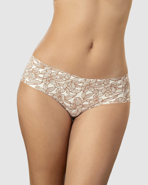 Panty hípster invisible ultraplano sin elásticos y de pocas costuras#color_b94-marfil-estampado