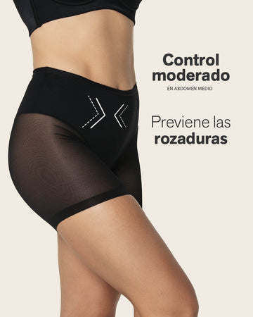 Panty faja invisible de control moderado efecto brasilera#color_700-negro