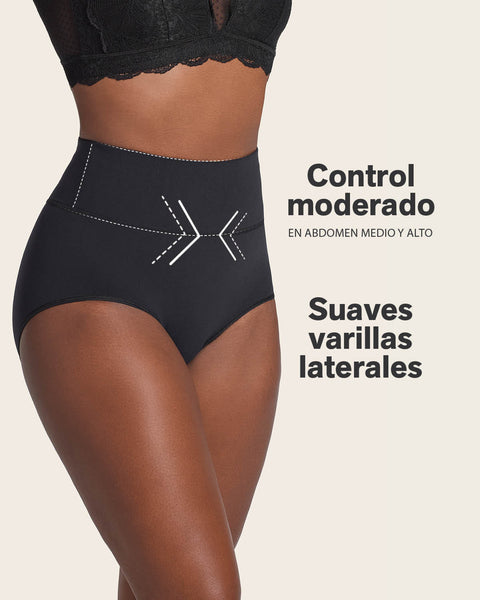 Panty faja de control suave alto en la cintura en skinfuse#color_700-negro