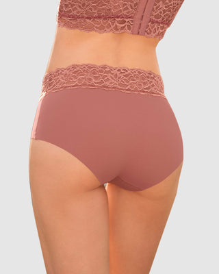 Panty hípster en tela ultraliviana con franja de encaje#color_122-rosa-medio