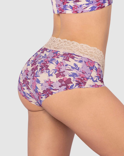 Panty hípster en tela ultraliviana con franja de encaje#color_a46-estampado-manchas