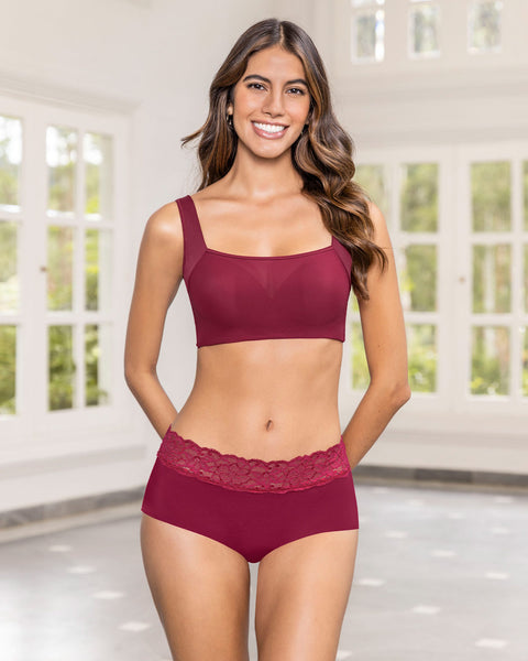 Panty hípster en tela ultraliviana con franja de encaje#color_a97-vino