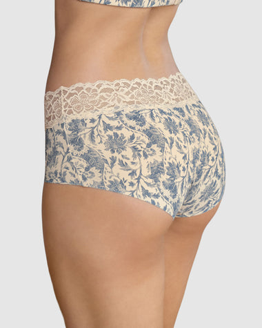 Panty hípster en tela ultraliviana con franja de encaje#color_b97-estampado-flores