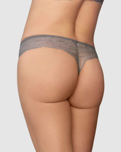 Panty estilo tanga brasilera con laterales en encaje#color_702-gris-oscuro
