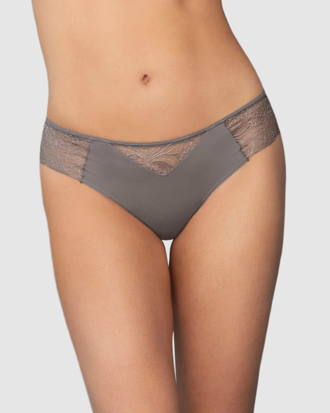 Panty estilo tanga brasilera con laterales en encaje#color_702-gris-oscuro