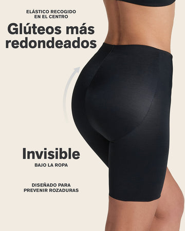 Panty short invisible de control de abdomen efecto levanta glúteos#color_700-negro