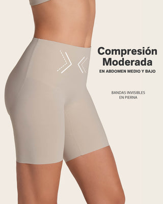 Panty short invisible de control de abdomen efecto levanta glúteos#color_802-cafe-claro