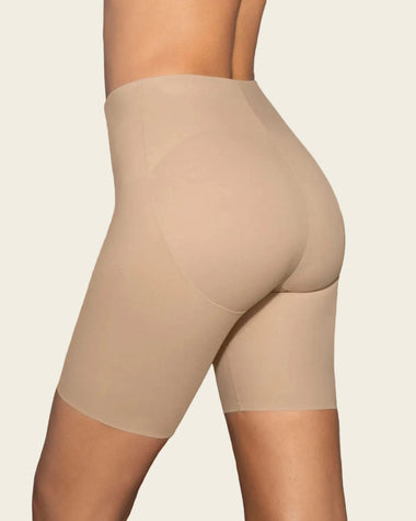 Panty short invisible de control de abdomen efecto levanta glúteos#color_802-cafe-claro