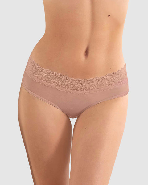 Panty cachetero de tiro medio en tul y encaje#color_a22-rosado-claro