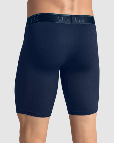 Bóxer largo deportivo de máxima frescura en microfibra#color_516-azul-oscuro