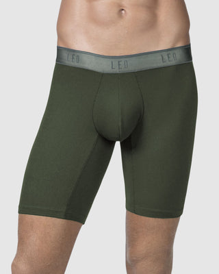 Bóxer largo deportivo de máxima frescura en microfibra#color_b25-verde-oscuro