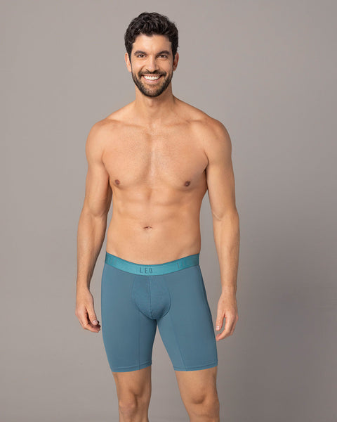 Bóxer deportivo con bolsillo lateral en microfibra#color_554-azul-grisaceo