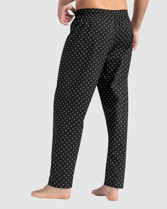 Pantalón largo en algodón cómodo y funcional para hombre#color_074-negro-estampado