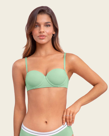Brasier strapless con realce incorporado#color_662-verde