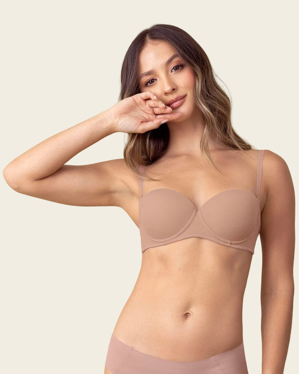 Brasier strapless con realce incorporado