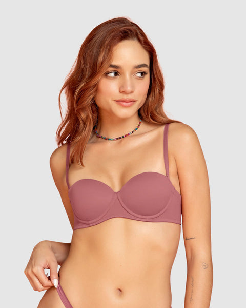 Brasier strapless con realce incorporado#color_b99-salmon