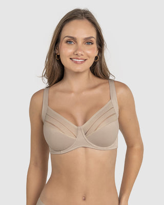 Brasier de buen cubrimiento ideal para busto pesado Natural Support#color_802-cafe-claro