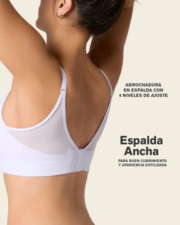 Brasier triangular de realce alto y buen cubrimiento Memory Bustier#color_000-blanco