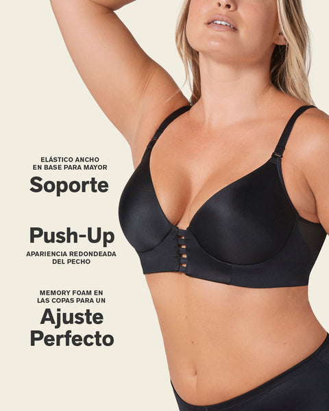 Brasier de realce alto con copas que se adaptan al busto memory bustier#color_700-negro