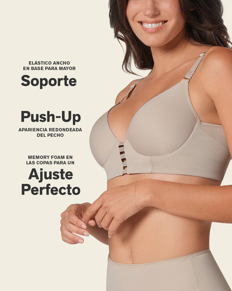 Brasier de realce alto con copas que se adaptan al busto memory bustier#color_000-blanco