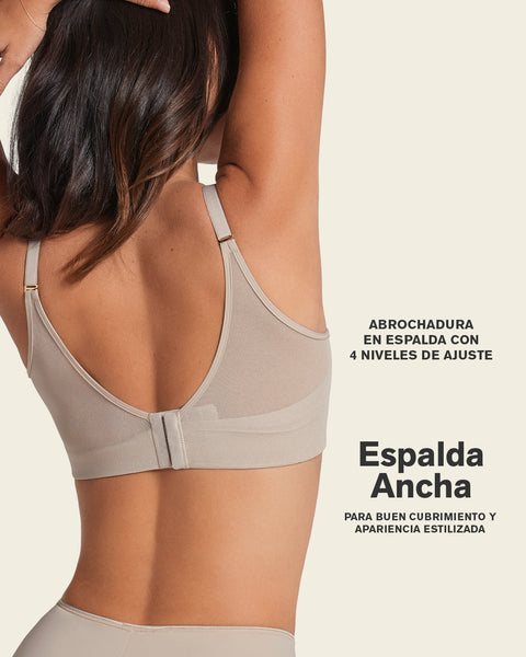 Brasier triangular de realce alto y buen cubrimiento Memory Bustier#color_510-azul-grisaceo