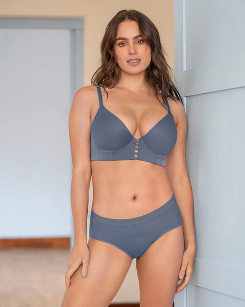 Brasier triangular de realce alto y buen cubrimiento Memory Bustier#color_838-azul-oscuro