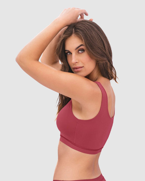 Top talla única ultracómodo con bolsillo interno para guardarlo pocket bra#color_484-rojo-medio