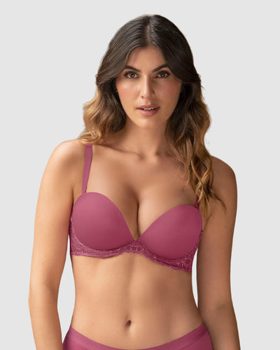 Brasier triple realce efecto 3D escote profundo#color_300-violeta